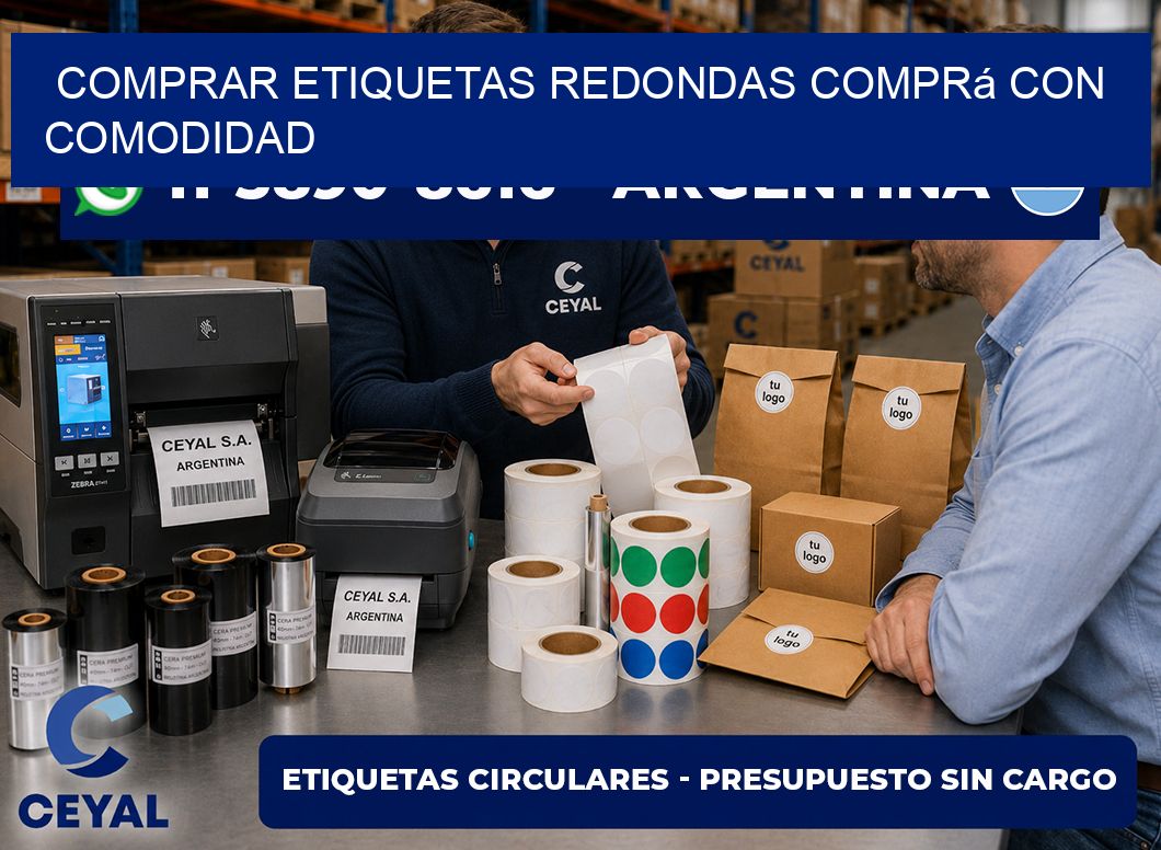 COMPRAR ETIQUETAS REDONDAS Comprá con comodidad