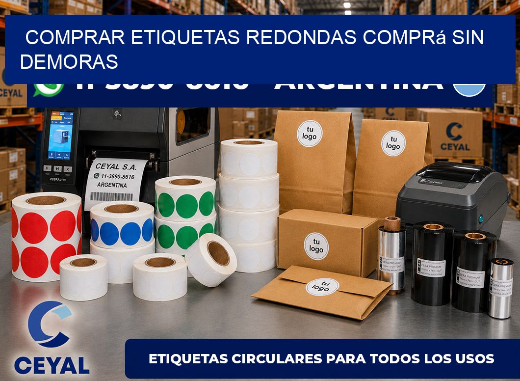 COMPRAR ETIQUETAS REDONDAS Comprá sin demoras