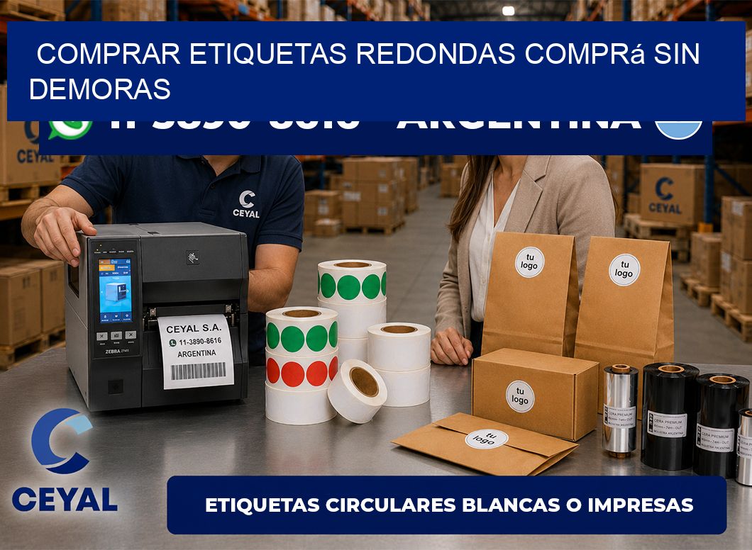 COMPRAR ETIQUETAS REDONDAS Comprá sin demoras