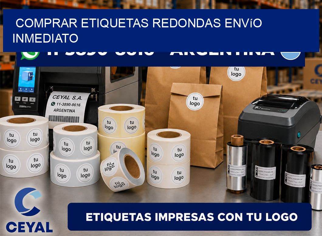 COMPRAR ETIQUETAS REDONDAS Envío inmediato