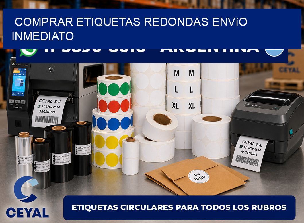 COMPRAR ETIQUETAS REDONDAS Envío inmediato