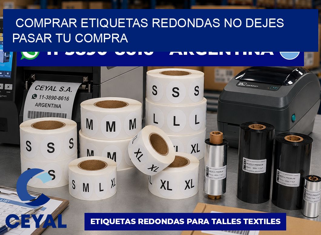 COMPRAR ETIQUETAS REDONDAS No dejes pasar tu compra