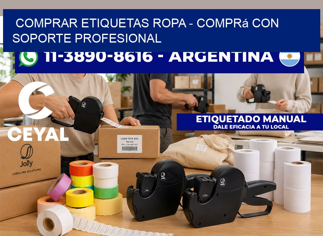 COMPRAR ETIQUETAS ROPA - Comprá con soporte profesional