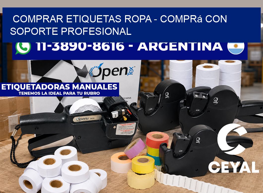 COMPRAR ETIQUETAS ROPA - Comprá con soporte profesional