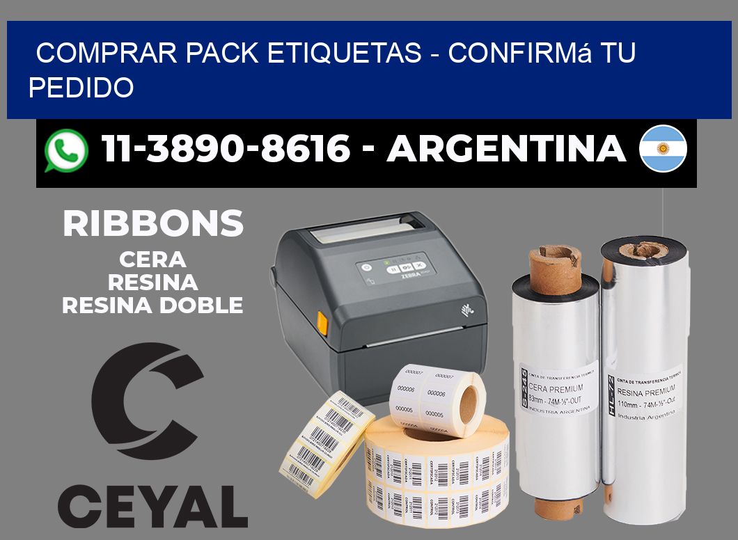 COMPRAR PACK ETIQUETAS - Confirmá tu pedido