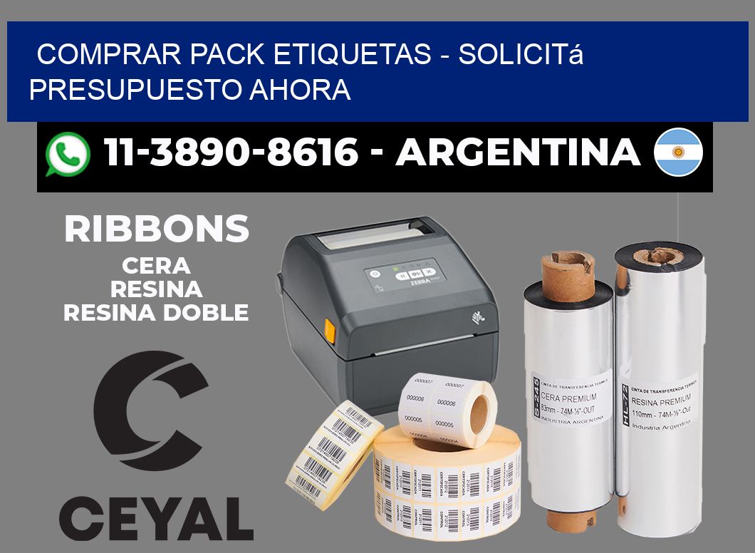 COMPRAR PACK ETIQUETAS - Solicitá presupuesto ahora