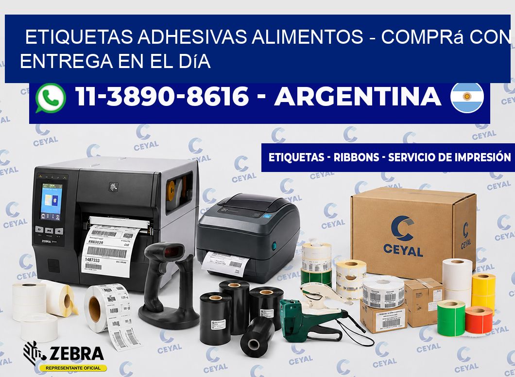 ETIQUETAS ADHESIVAS ALIMENTOS - Comprá con entrega en el día