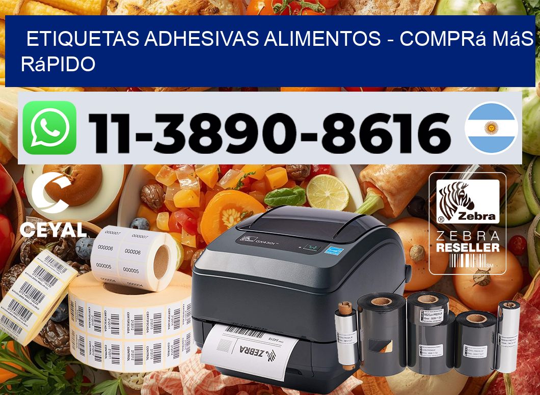ETIQUETAS ADHESIVAS ALIMENTOS - Comprá más rápido