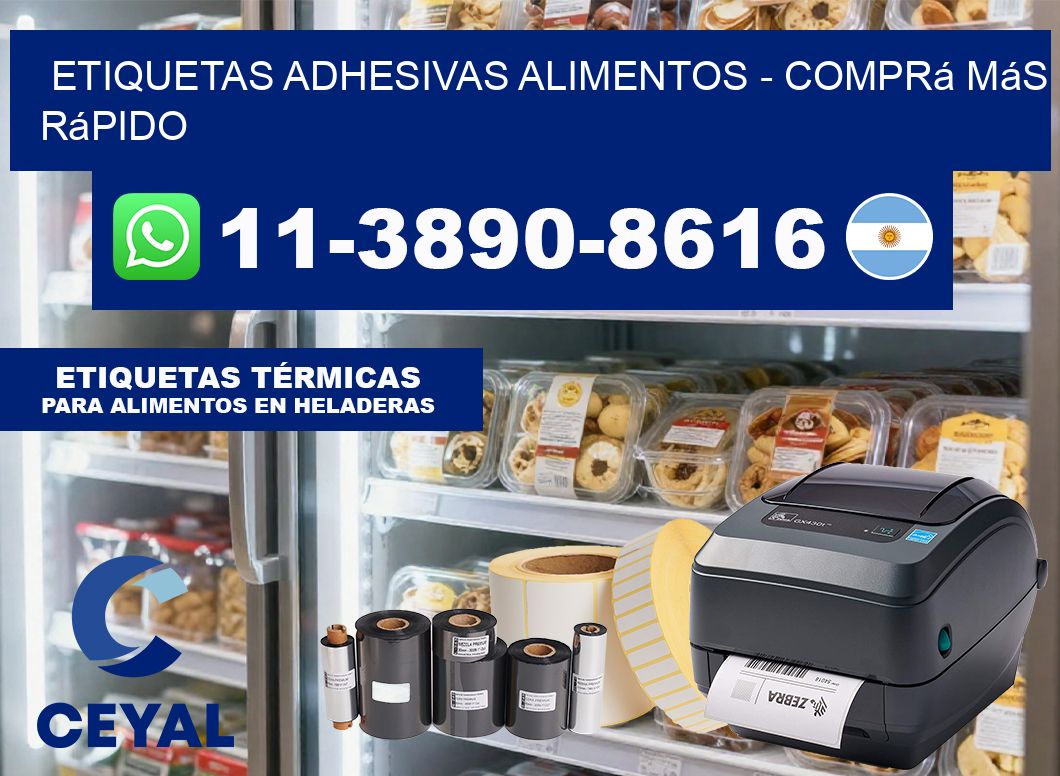 ETIQUETAS ADHESIVAS ALIMENTOS - Comprá más rápido