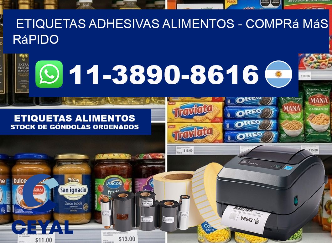 ETIQUETAS ADHESIVAS ALIMENTOS – Comprá más rápido