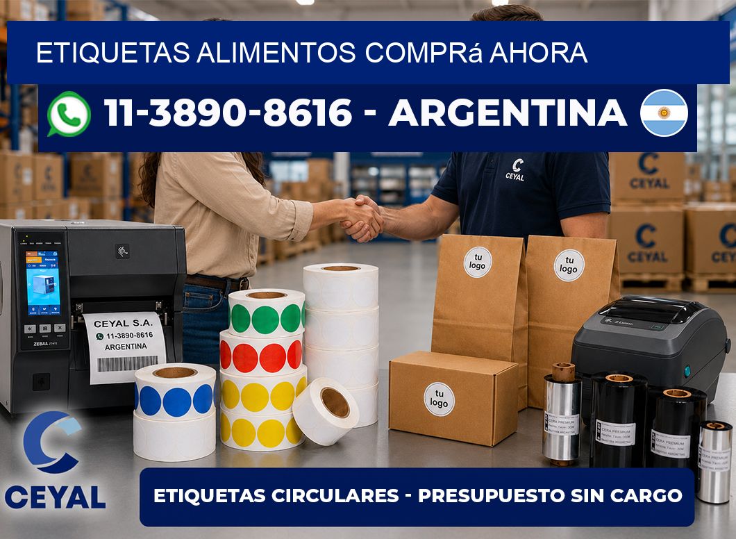 ETIQUETAS ALIMENTOS Comprá ahora