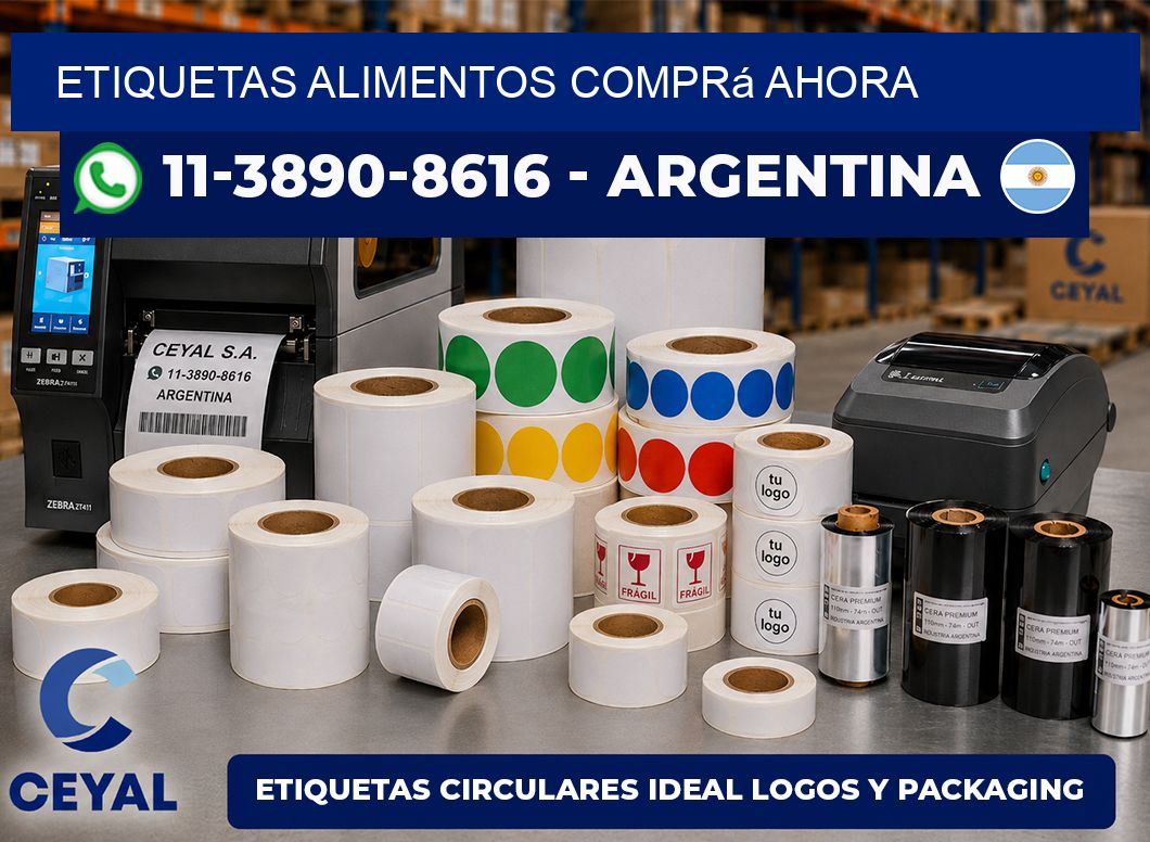 ETIQUETAS ALIMENTOS Comprá ahora