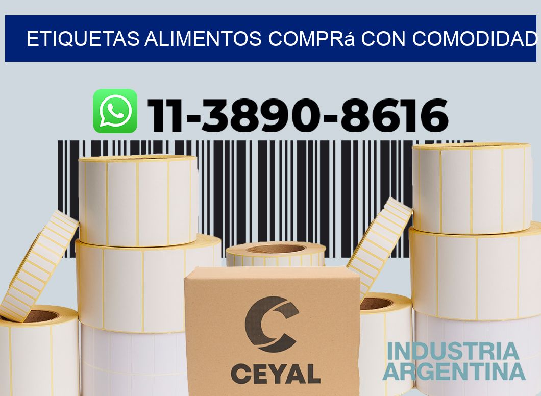 ETIQUETAS ALIMENTOS Comprá con comodidad