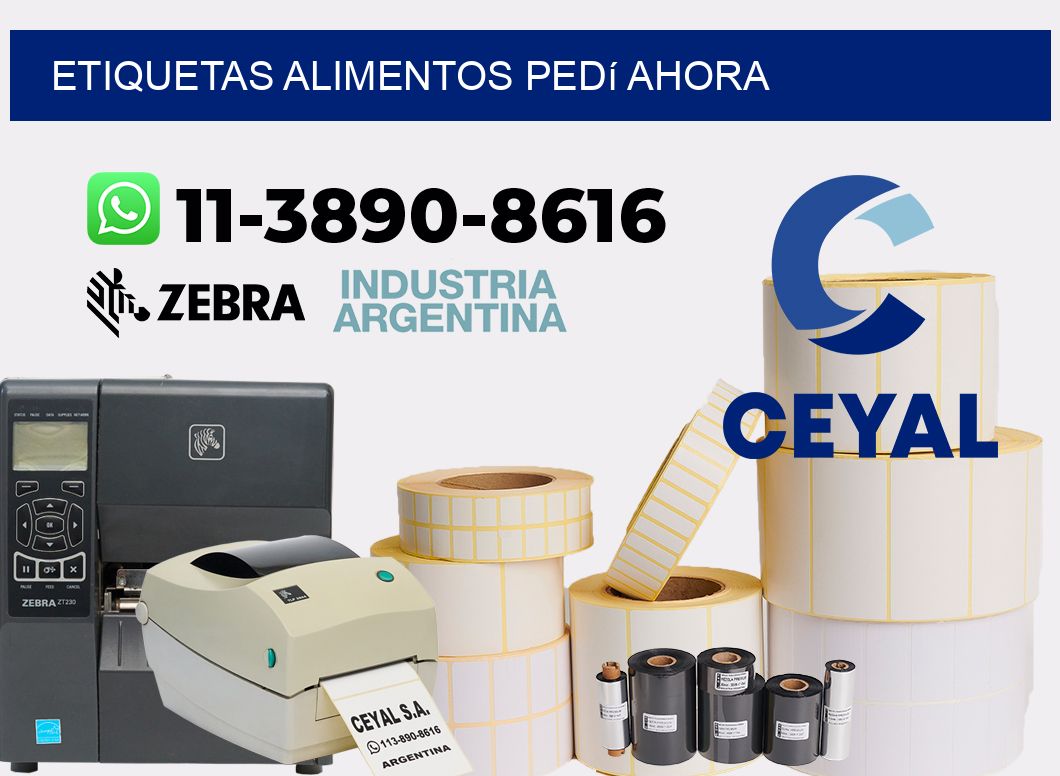 ETIQUETAS ALIMENTOS Pedí ahora