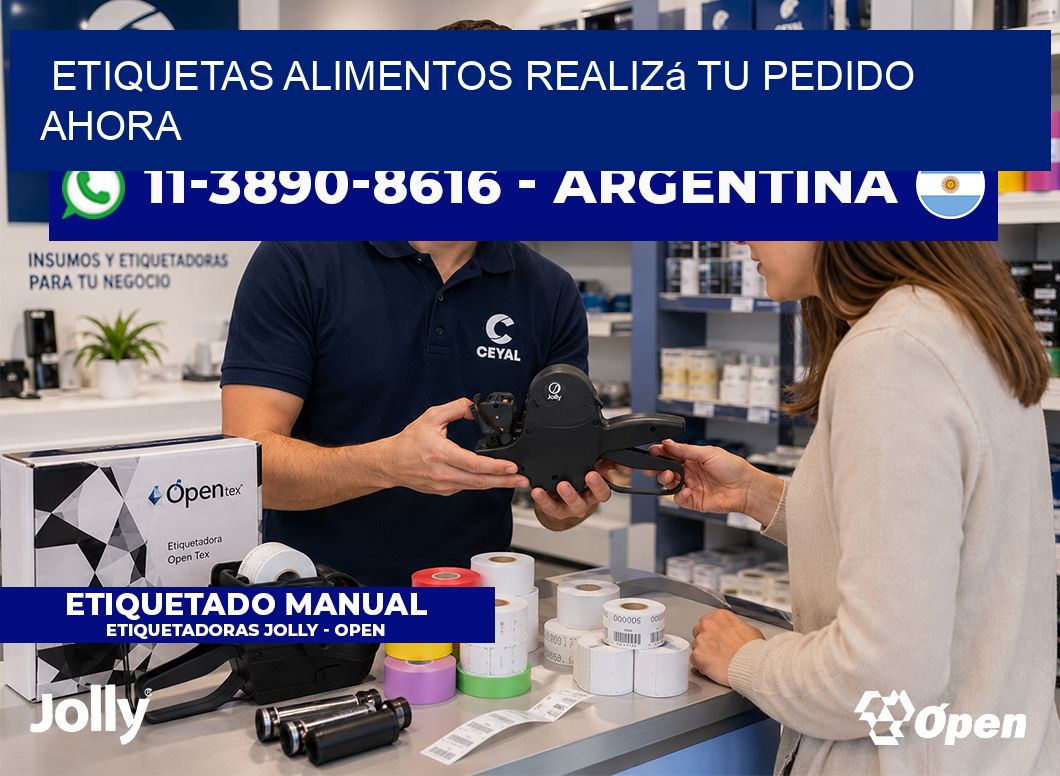 ETIQUETAS ALIMENTOS Realizá tu pedido ahora