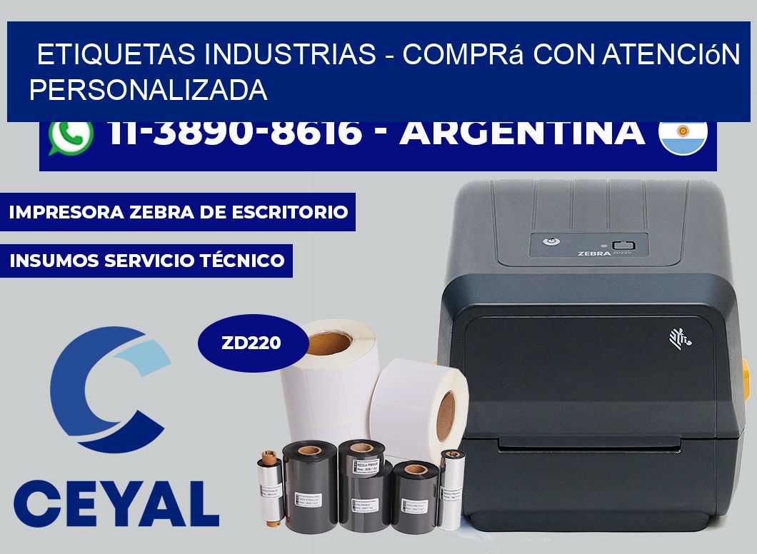 ETIQUETAS INDUSTRIAS - Comprá con atención personalizada