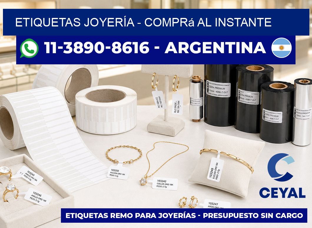 ETIQUETAS JOYERÍA – Comprá al instante