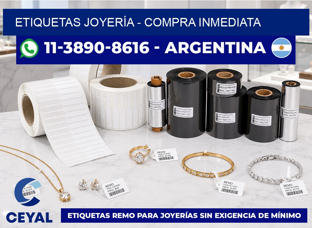 ETIQUETAS JOYERÍA - Compra inmediata