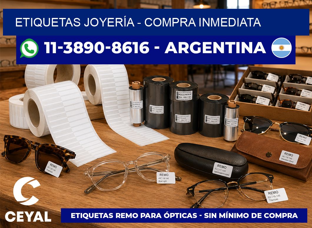 ETIQUETAS JOYERÍA - Compra inmediata