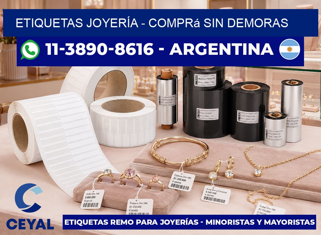 ETIQUETAS JOYERÍA - Comprá sin demoras
