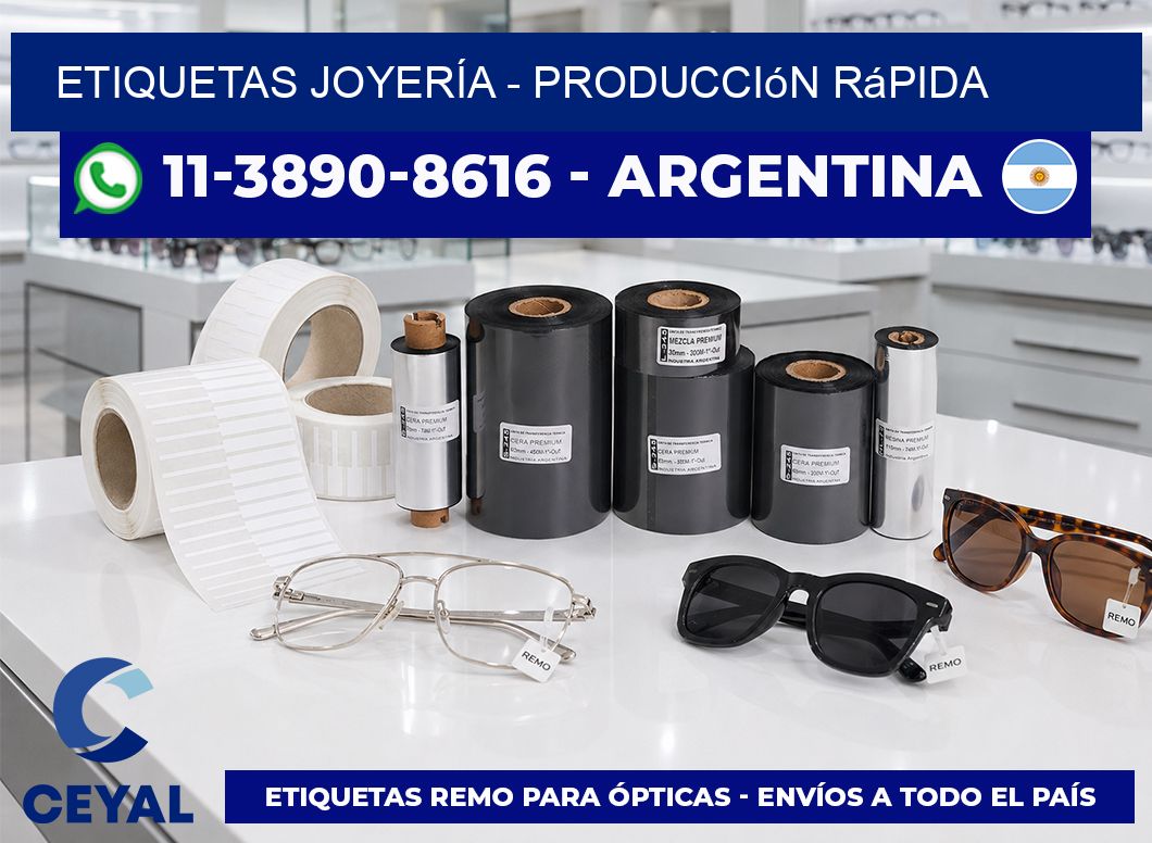 ETIQUETAS JOYERÍA - Producción rápida