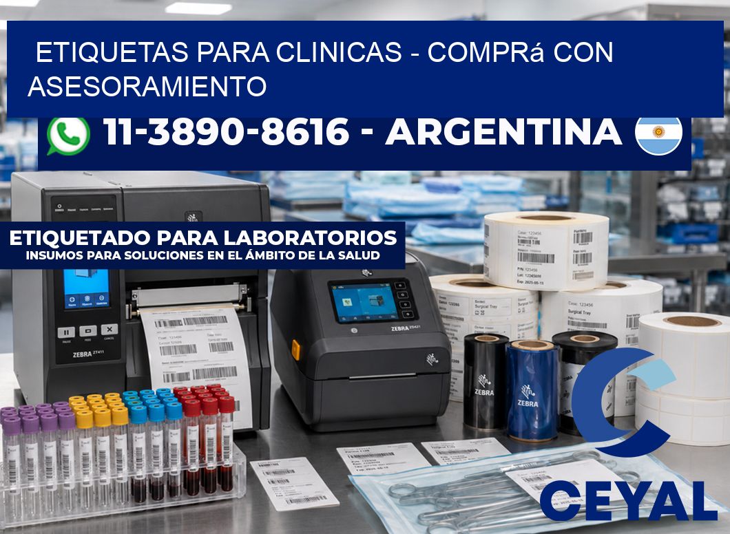 ETIQUETAS PARA CLINICAS - Comprá con asesoramiento