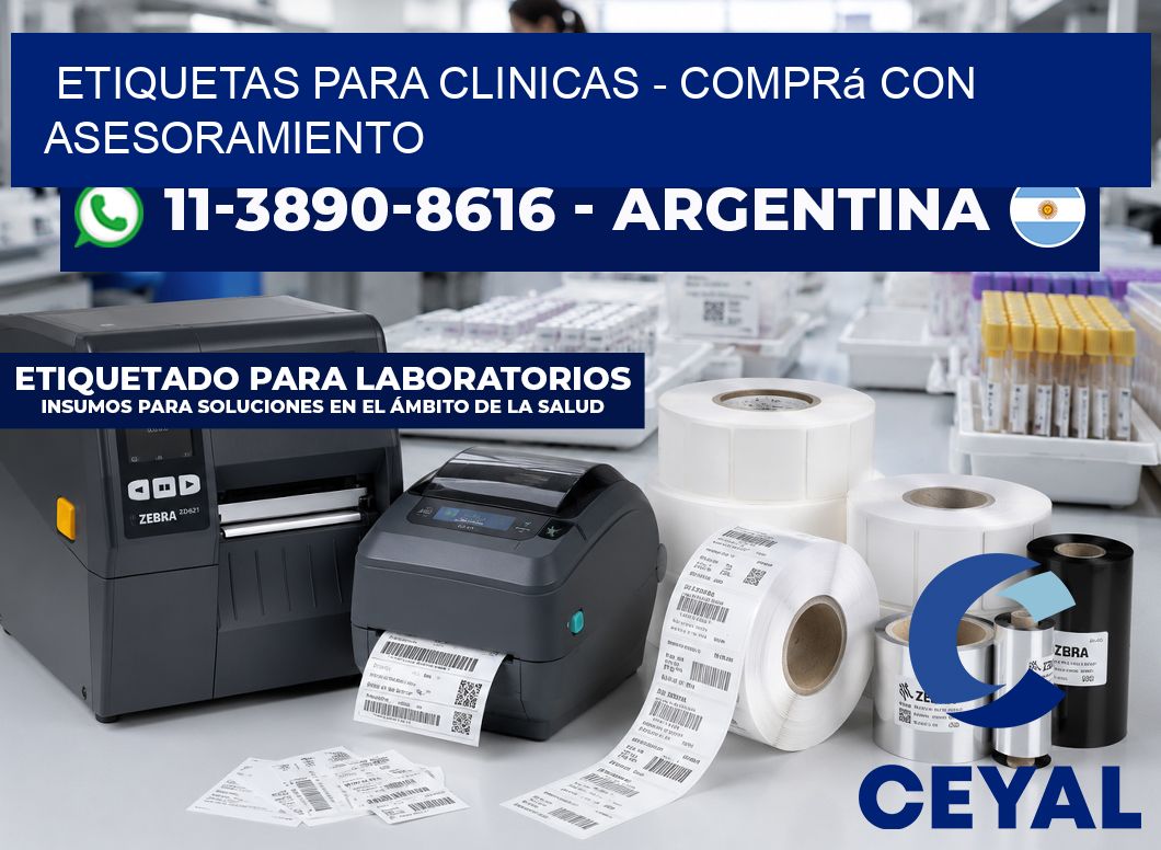 ETIQUETAS PARA CLINICAS - Comprá con asesoramiento
