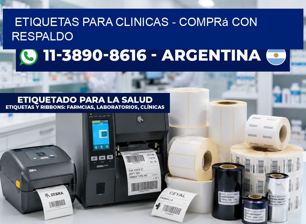 ETIQUETAS PARA CLINICAS - Comprá con respaldo