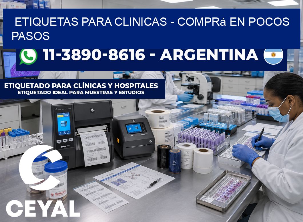 ETIQUETAS PARA CLINICAS - Comprá en pocos pasos