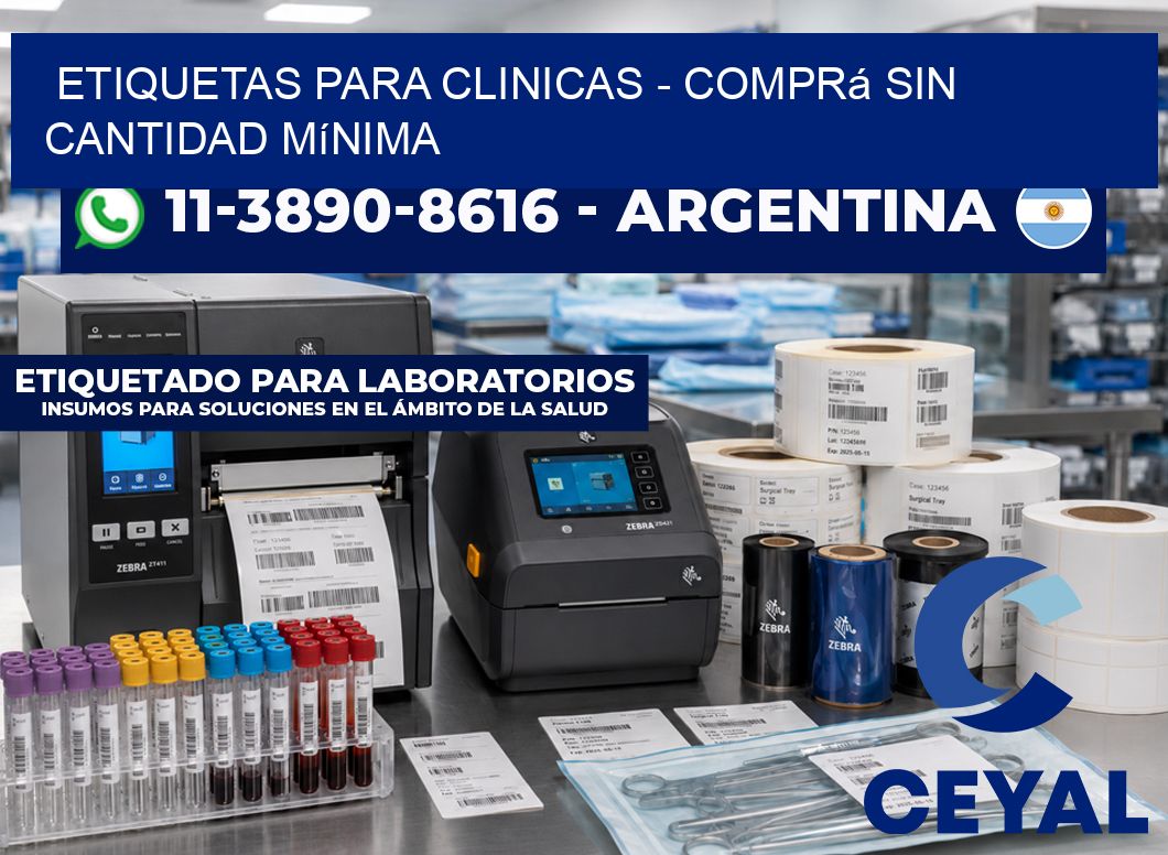 ETIQUETAS PARA CLINICAS - Comprá sin cantidad mínima