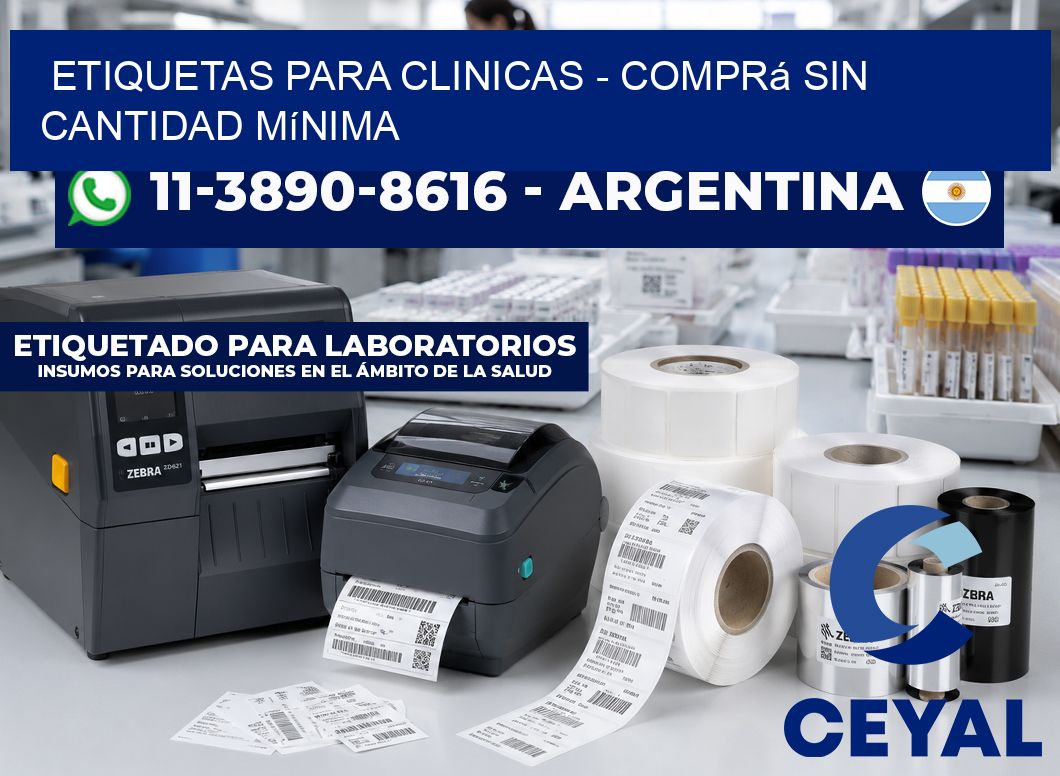 ETIQUETAS PARA CLINICAS - Comprá sin cantidad mínima