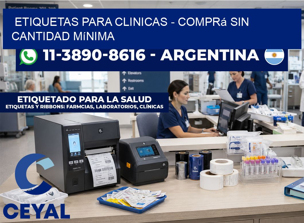 ETIQUETAS PARA CLINICAS - Comprá sin cantidad mínima