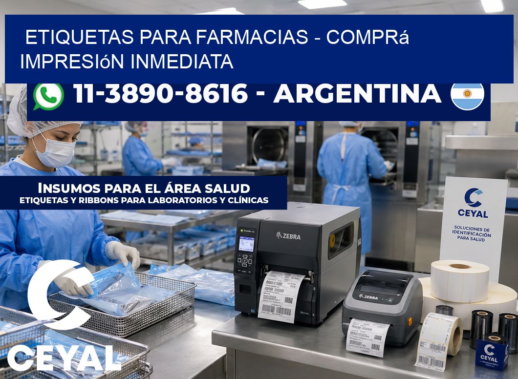 ETIQUETAS PARA FARMACIAS - Comprá impresión inmediata