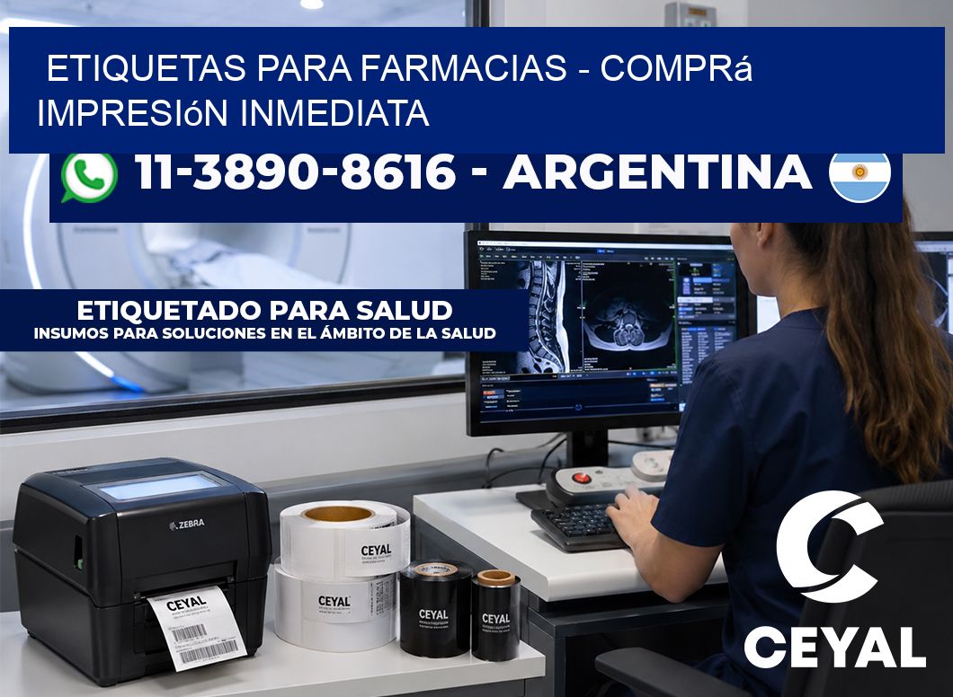 ETIQUETAS PARA FARMACIAS - Comprá impresión inmediata