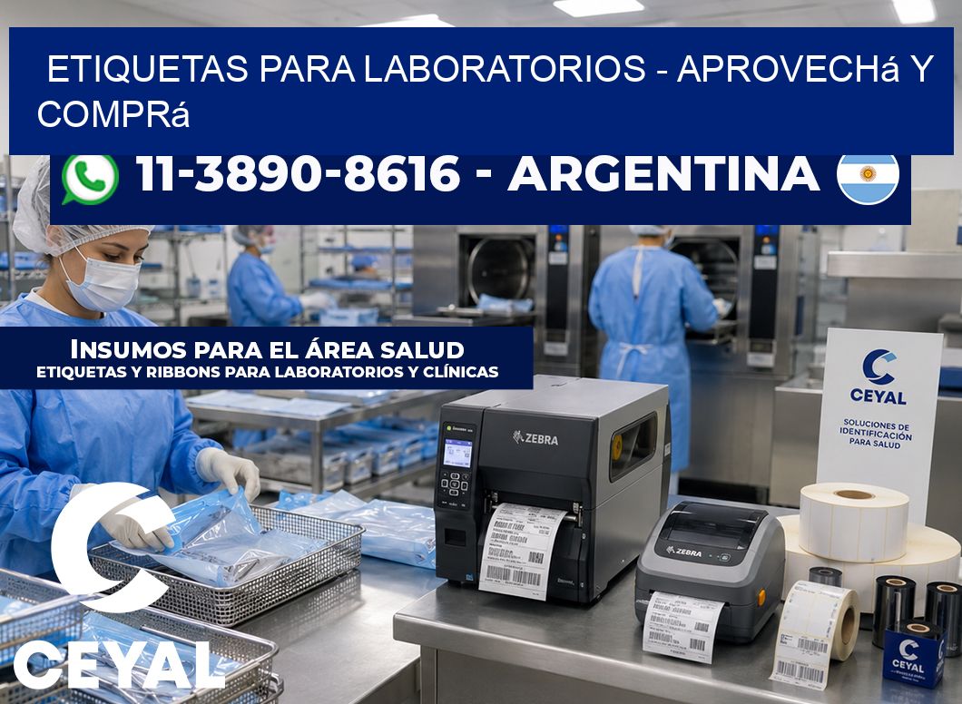 ETIQUETAS PARA LABORATORIOS - Aprovechá y comprá