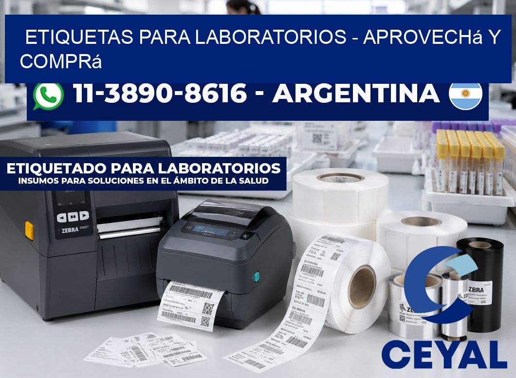 ETIQUETAS PARA LABORATORIOS - Aprovechá y comprá
