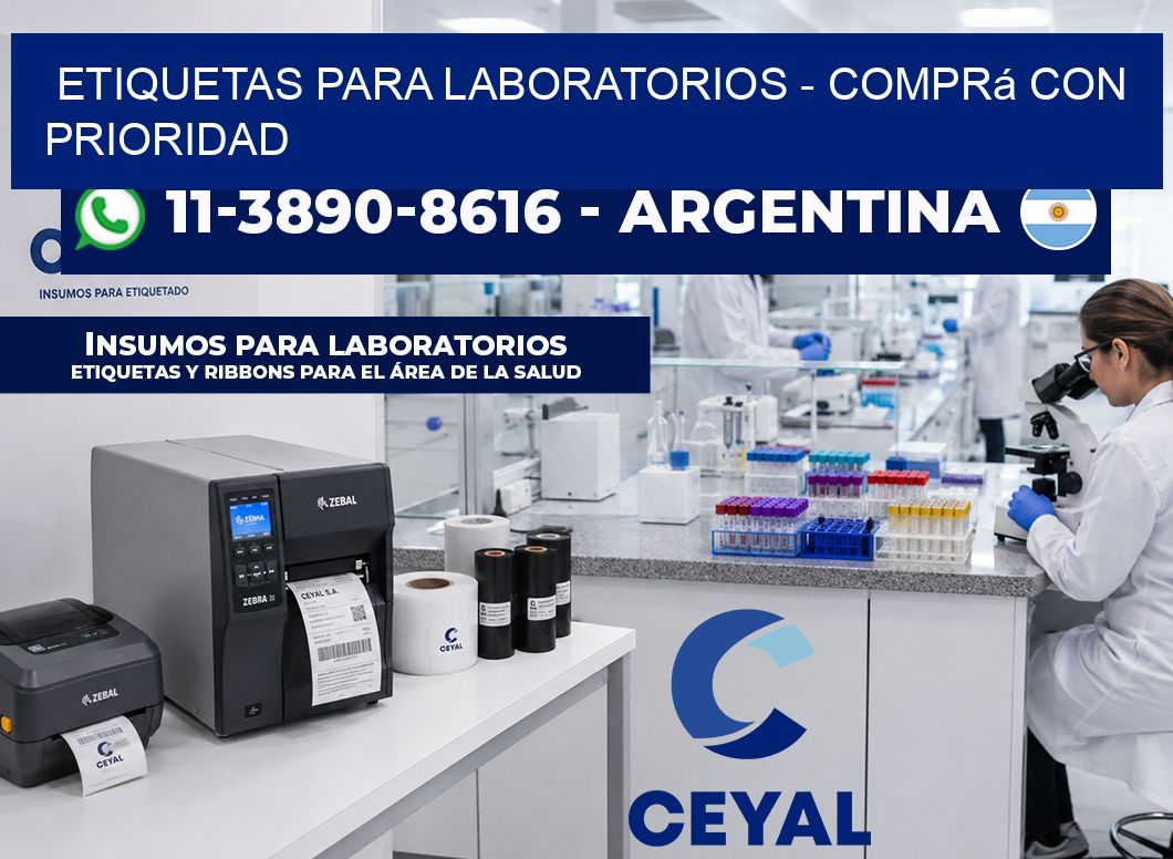 ETIQUETAS PARA LABORATORIOS - Comprá con prioridad