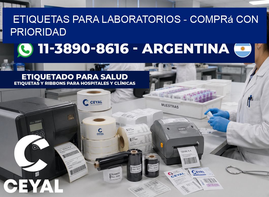 ETIQUETAS PARA LABORATORIOS – Comprá con prioridad