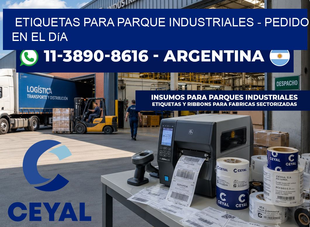 ETIQUETAS PARA PARQUE INDUSTRIALES – Pedido en el día