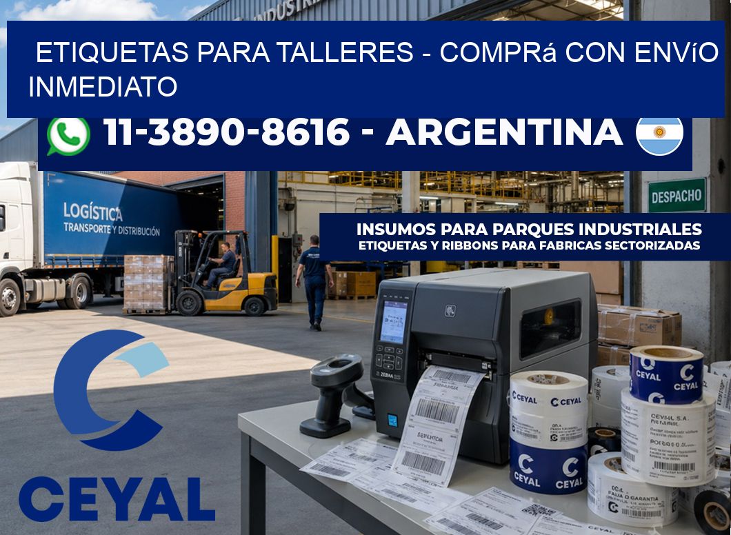 ETIQUETAS PARA TALLERES - Comprá con envío inmediato