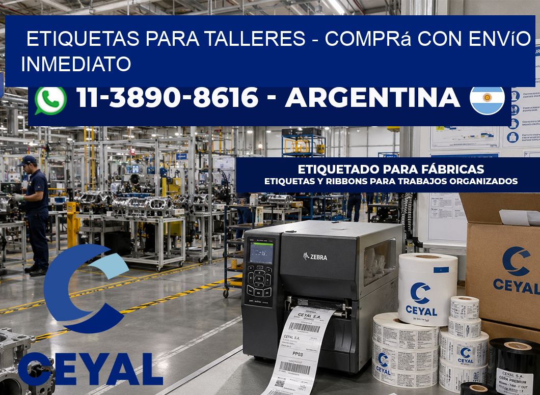 ETIQUETAS PARA TALLERES - Comprá con envío inmediato