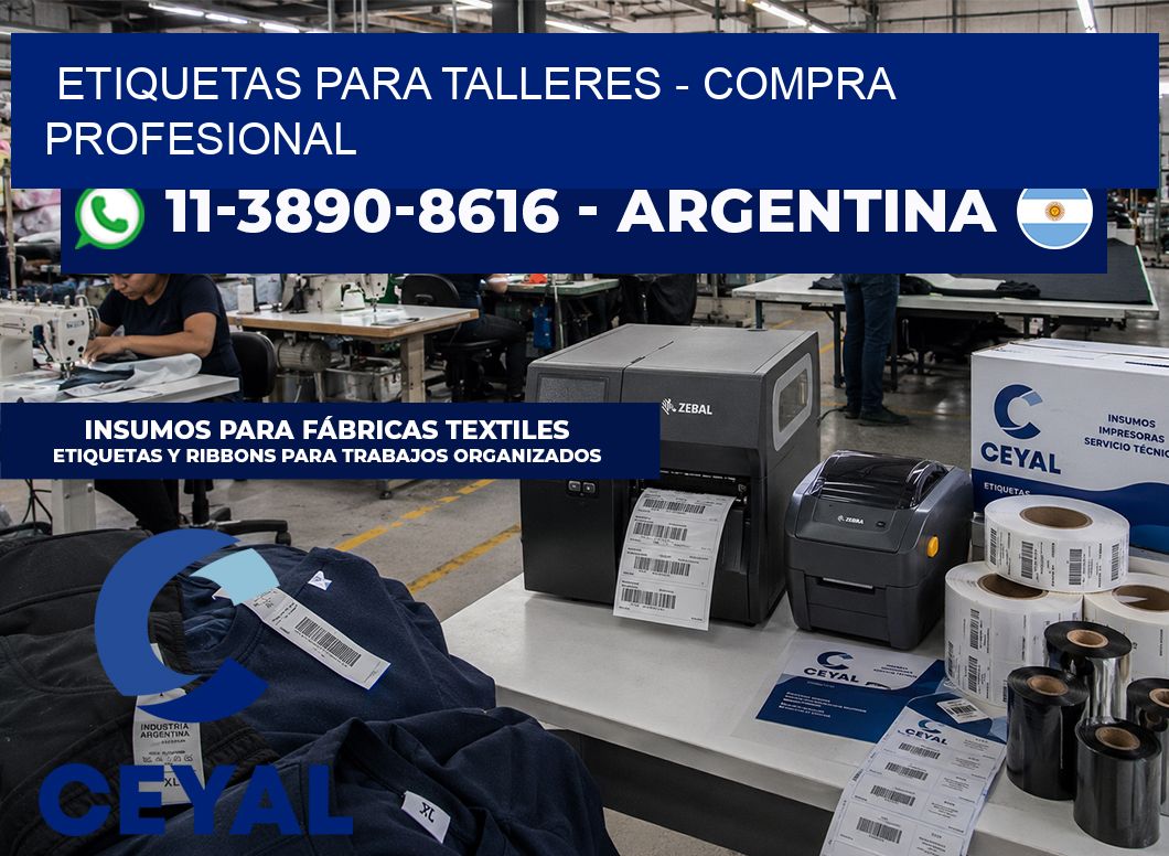 ETIQUETAS PARA TALLERES - Compra profesional