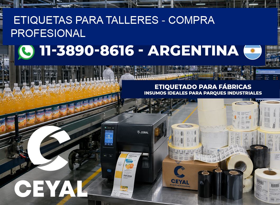 ETIQUETAS PARA TALLERES – Compra profesional