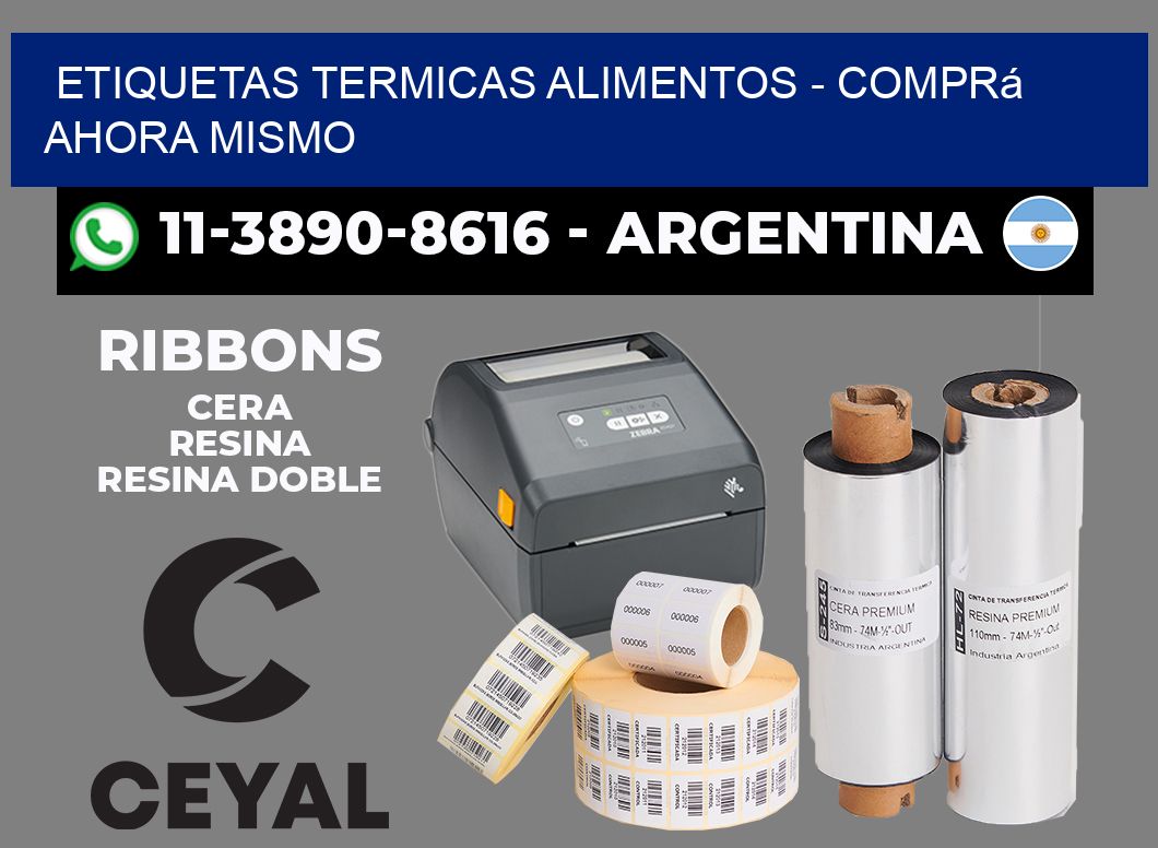 ETIQUETAS TERMICAS ALIMENTOS - Comprá ahora mismo