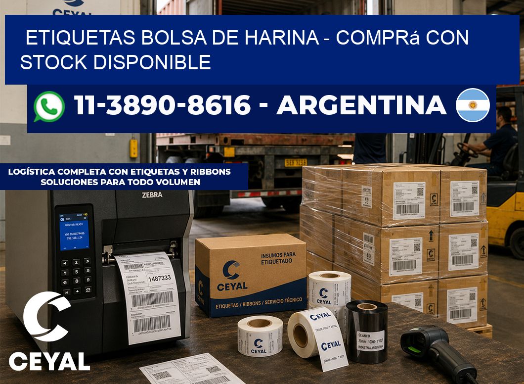 Etiquetas Bolsa de harina - Comprá con stock disponible