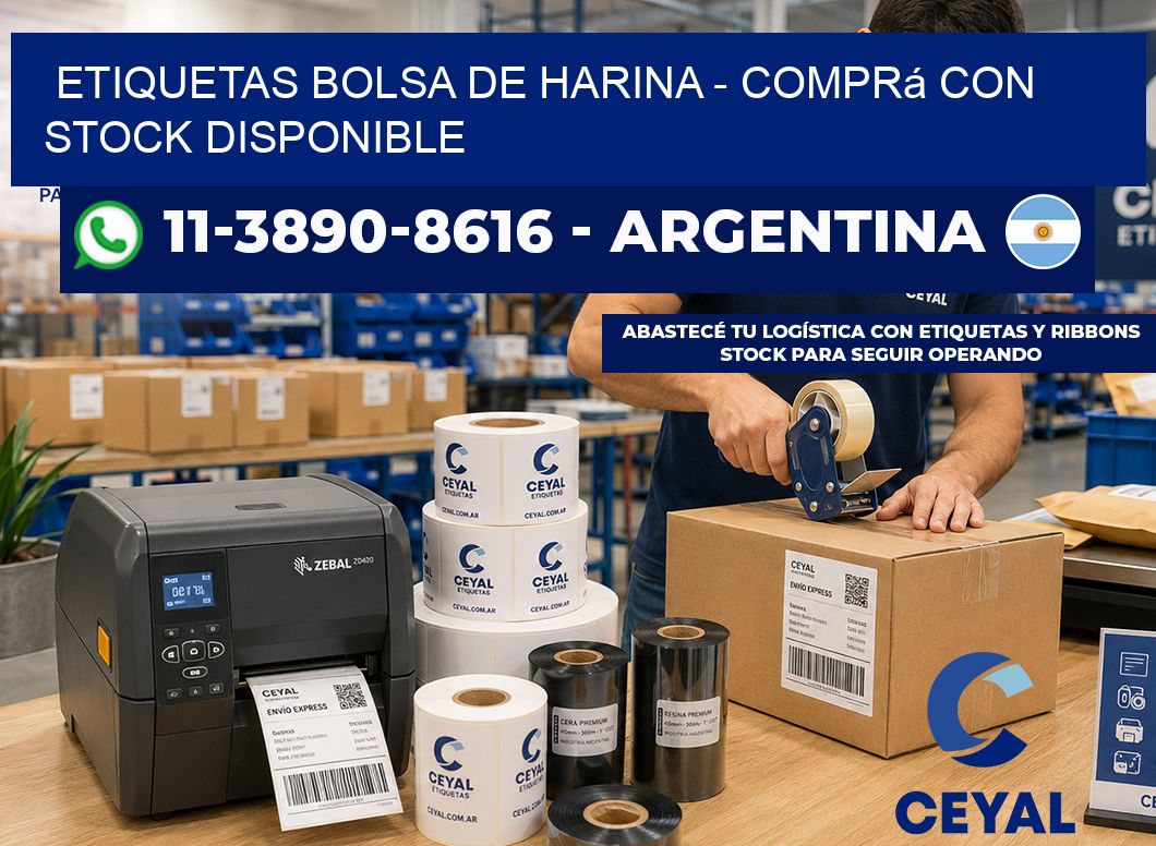 Etiquetas Bolsa de harina - Comprá con stock disponible