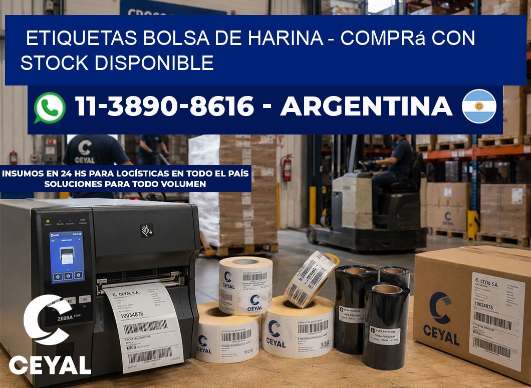 Etiquetas Bolsa de harina - Comprá con stock disponible