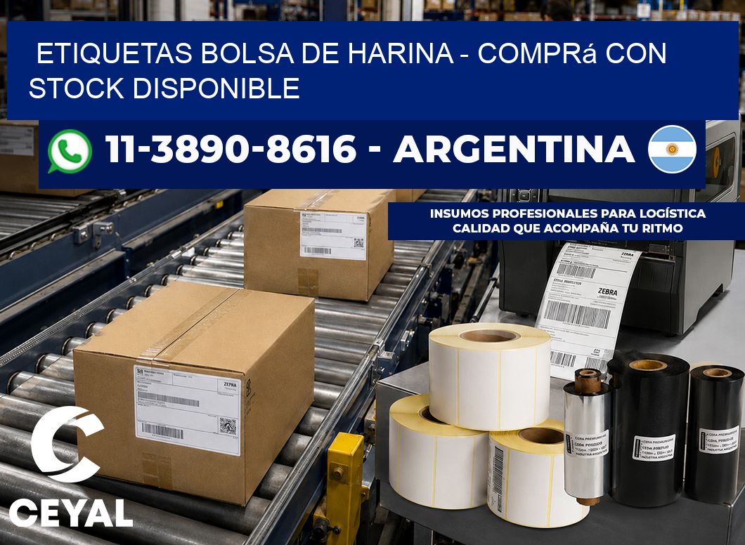 Etiquetas Bolsa de harina - Comprá con stock disponible