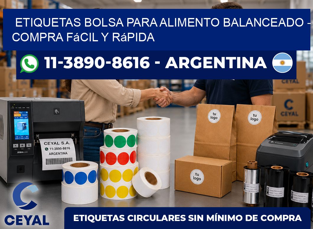 Etiquetas Bolsa para alimento balanceado – Compra fácil y rápida