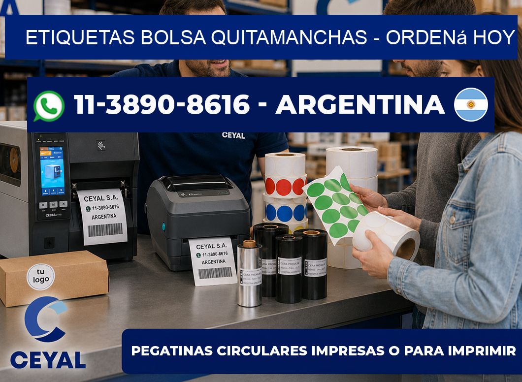 Etiquetas Bolsa quitamanchas – Ordená hoy